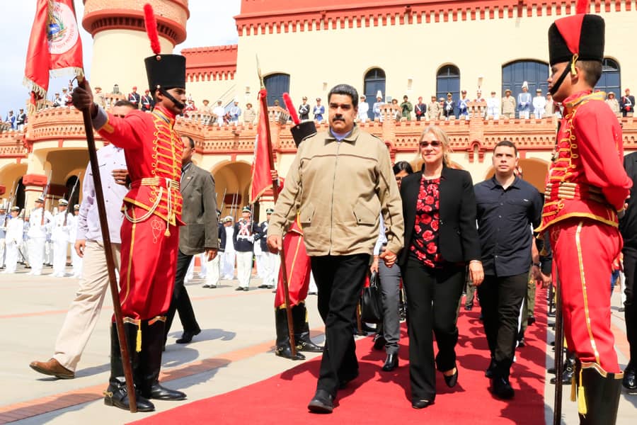 El presidente Maduro desde el Cuartel de la Montaña, en Caracas, donde rinde homenaje a Chávez