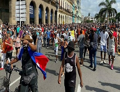 Manifestaciones masivas en Cuba