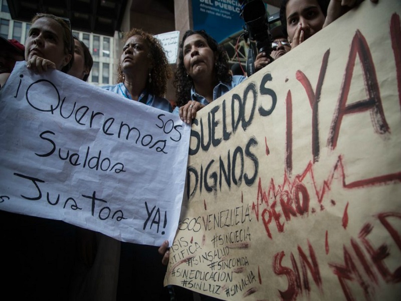 La lucha por un salario digno en Venezuela