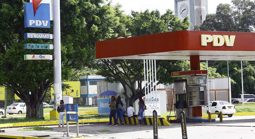 Una gasolinera de PDVSA en Carabobo (Venezuela).