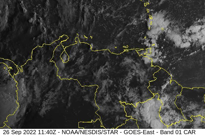 Imagen satelital de Venezuela, estado del tiempo 26 de septiembre