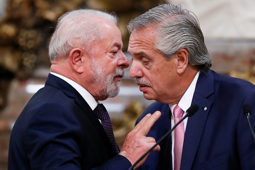 Los presidentes Lula y Fernández.