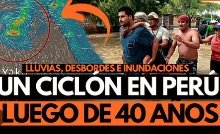 Un ciclón inusual desata inundaciones en Perú