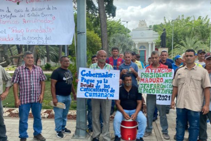 Cañicultores de Cumanacoa exigen para de la deuda por zafra