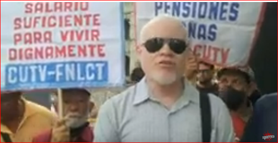 Luis Romero militante de la corriente marxista internacional en Venezuela , Lucha de Clases: nos encontramos un conjunto de organizaciones sindicales sumándonos a la campaña de solidaridad por la libertad de la compañera Johanna González.