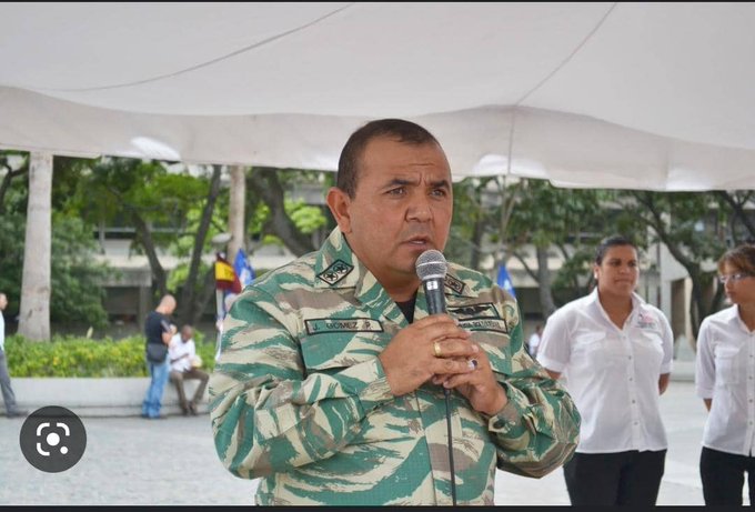 Jorge Luis Gómez Pimentel, jefe de la Dirección General de Contrainteligencia Militar (Dgcim) en Bolívar