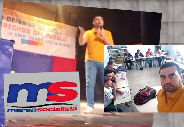 Gustavo Martínez de Marea Socialista en su intervención en la sala Cantaclaro del Partido Comunista de Venezuela