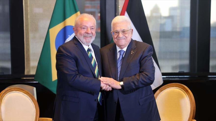 El encuentro de Mahmud Abás, el presidente de Palestina, con su par brasileño, Luiz Inácio Lula da Silva, al margen de 78.° período de la Asamblea General de Naciones Unidas (AGNU) en Nueva York, 2023