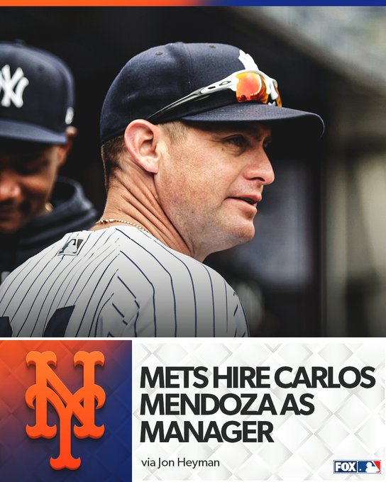 Carlos Mendoza es el nuevo manager de los Mets de Nueva York