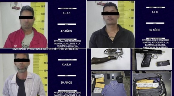 Capturados tres sujetos que perpetraron un robo en las instalaciones de Conviasa