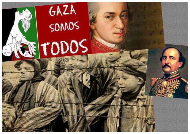 Imágenes alusivas a las efemérides destacadas del 27 de enero: Día conmemorativo del Holocáusto, natalicio de Juan Crisóstomo Falcón y como parte del objetivo de la conmemoración del Holocáusto, el compromiso de no permitir ningún nuevo genocidio (como el que ejecuta Israel en Gaza, Palestina)