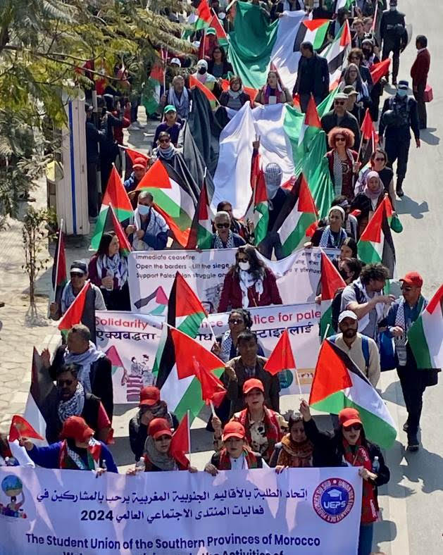 Activistas del FSM apoyan a Gaza, condenan genocidio israelí