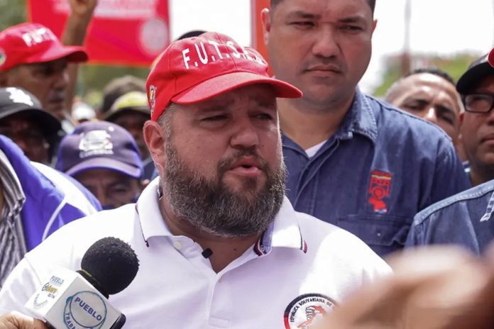 Josué Tremaria, dirigente sindical del Frente Unido de Trabajadores Socialistas del estado Bolívar (Futseb)