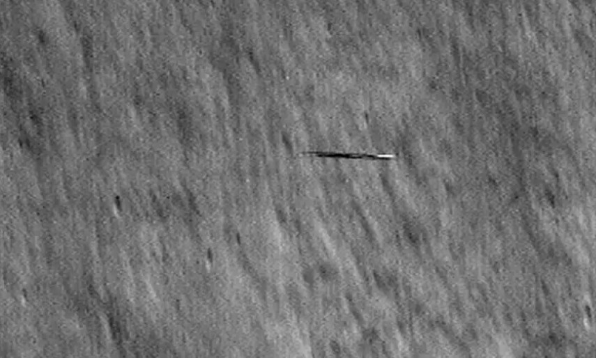 Esta imagen del Lunar Reconnaissance Orbiter muestra el orbitador lunar Danuri