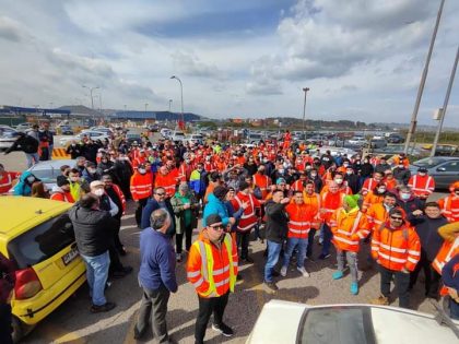 Trabajadores portuarios chilenos en huelga